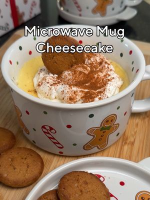 Cheesecake for one, coming in hot! 🍰 What you'll need: - 4 graham crackers - 3 tbsp butter - 1 1/2 cups cream cheese - 1/4 cup sugar - 1 large egg - 1/2 tsp vanilla extract - 1/3 cup heavy cream Microwave 5 minutes, let cool, & enjoy! 😋 #LoveQVC #Recipe #cheesecakerecipe #desserts