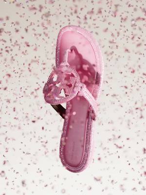 Wishing you a very Merry Miller! The Miller Pavé in festive and fun colors — perfect for holiday parties. #toryburchshoes #pinkshoes 
