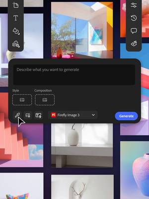 Your AI powered creative space just got an upgrade. Check out everything new with Firefly at the link in bio. 💥