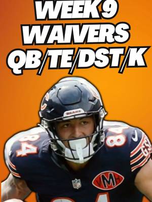 Week 9 Fantasy Football Streamers - QB/TE/DST & K #waiverwire #week9 #fantasyfootball#nflfantasy #fantasyfootballadvice #waiverwirepickups #nfl#fyp #waivers #explore