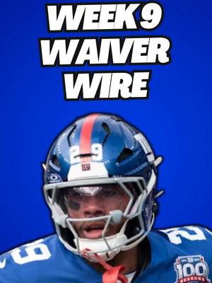 Week 9 MUST ADD Waiver Wire Pickups #waiverwire #week9 #fantasyfootball #nflfantasy #fantasyfootballadvice #waiverwirepickups #nfl #fyp #waivers
