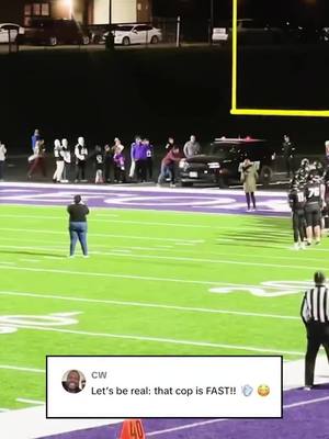 Teacher vs Cop both got OUTTA there 🤯👀 (via metalkacustoms/ig) #funny #teacher #police #highschool #highschoolfootball 