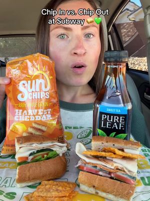 We went to @Subway to try their protein-packed Fresh Fit® menu and decide if we were team chip in or chip out with @SunChips @Morgan Chomps  🥪 Visit your local Subway or order now on subway.com!