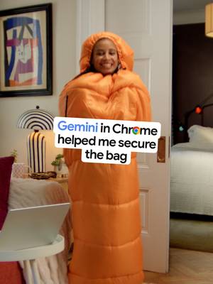 Some bags say “warm.” Gemini in Chrome helps find the one that means it.