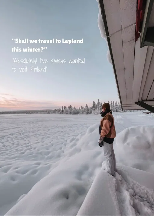 Whilst Finnish Lapland is without a doubt the most popular choice, we actually preferred Swedish Lapland for its raw and authentic feel. It was much quieter and more affordable, which suited us better.  Here’s everything you should do in each spot👇🏼 🎅🏻 Rovaniemi - Santa Claus Village, Arctos Lapland Experience, Ounasvaara Nature Reserve, Sledging.  🚢 Kemi - Polar Icebreaker, Kiikeli Nature Reserve (walk on frozen ocean).  ❄️ Kiruna - Stay on a wilderness camp, Husky Sledding, Snowmobiling, Lake Sauna, Sami Village, Ice Hotel, Cross Country Skiing.  ✨ Abisko National Park - Hiking, frozen waterfalls and chasing the northern lights (it’s one of the best place in the world to see them)!!  HOW TO REACH LAPLAND  ✈️ From the UK you can fly directly to Rovaniemi and then navigate via train or rental car from there.  🚞 There are no direct flights to Kiruna from the UK. But you can fly into Stockholm then onto Kiruna. Or take the overnight train to Stockholm.  #lapland #laplandtravel #swedishlapland #laplandfinland #fyp #winteradventure #arcticcircle #nordics #travelguide 