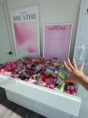 Lip gloss CUBE!? 🧊 so glad it’s finally organized #organization #cleaning #restock 