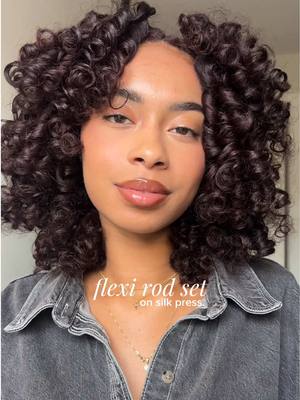 goodbye silk press, hello curls i missed you 💗 rolled this flexi set a bit tighter than last time, cant wait to see how progresses throughout the week :) 