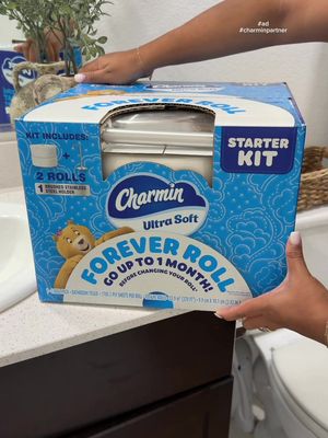 My husband basically rents out the bathroom… but Charmin Forever Roll might just save us 🚽🧻💗😂  #CharminForeverRoll