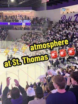 1st Goal at the new rink for St. Thomas! Unreal atmosphere #collegehockey #foryou #stthomas #hockey 
