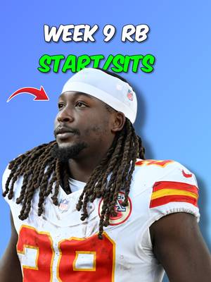 RBs To Start & Sit For Week 9 Fantasy Football 🏆 #nfl #fantasyfootball #fantasyfootballadvice #fyp