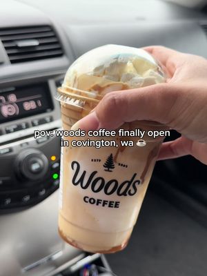 @Woods Coffee now in Covington, WA ☕️ • • • • #goodeatswithjenny #pnw #pacificnorthwest #woodscoffee #covington #wa #foodtiktok #coffeetiktok #coffeeshop #fyp #foodtiktok #supportlocal 