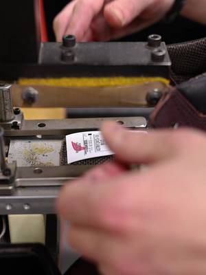 Perfectly lining up the labels. It's all in the details.