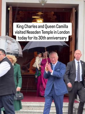 The King and Queen marked the 30th anniversary of Neasden Temple with a visit today #kingcharles #royalfamily #uk #london #londontiktok 