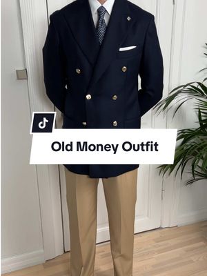 Old money outfit - beige and navy combo 👌#menswear #mensstyle #oldmoneystyle 