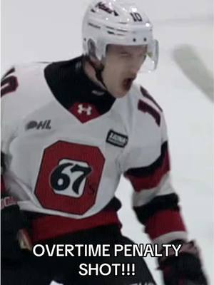 WHAT AN ENDING! 🤯 Nic Whitehead converts on the OVERTIME PENALTY SHOT to give the 67’s school day crowd an ending they’ll never forget! 💈@Ottawa 67’s @FloHockey #OHL #Hockey 