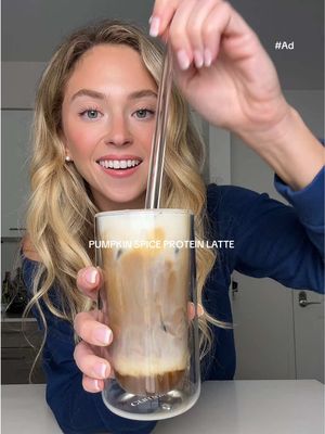 #MuscleMilk_Partner It's October and Pumpkin spice season is upon us! Celebrate accordingly with this Pumpkin Spice Protein Latte:  Makes 1 serving (12 fl oz) Ingredients Latte: • 1 bottle @Muscle Milk Genuine Vanilla Crème Protein Shake (11 fl oz) • 2 shots espresso (2 oz total) • Ice • 1 serving homemade pumpkin sauce (2 oz)  Homemade Pumpkin Sauce (makes 11 servings, 2 oz each): • ¼ cup coconut sugar (4 oz / -96 g) • ¼ cup maple syrup (2 oz (-60 g) | • 1 tbsp pumpkin pie spice • 1 cup pumpkin purée (8 oz / ~227 g) • 1 cup water (8 oz / -240 g) | • ½ tsp sea salt • 1 tsp vanilla bean paste Instructions: 1) In a saucepan, combine all pumpkin sauce ingredients. Simmer over low heat for 10 minutes, stirring until smooth. Yields -22 oz sauce (11 servings, 2 oz sauce each). 2)To make the latte, add 1 serving (2 oz) of pumpkin sauce and 1 bottle of Muscle Milk to a glass. Froth until combined. Add ice and pour over 2 shots of espresso. Stir gently and enjoy #Coffeeathome #proteincoffee
