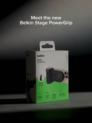 Snap, charge, create.  📷  Your content era starts now. Meet the Stage Power Grip: made for creators, powered by Belkin.  Available now on TikTok Shop. ⚡️  #belkin #cameragrip #iphonephotography #iphonetips #contentcreator