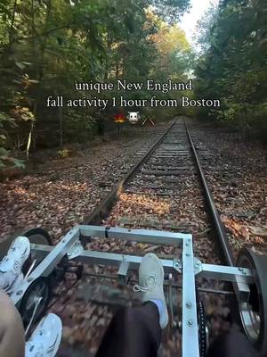 This may be the most unique way to experience the beauty of the fall foliage season in New England 🍂  📍Scenic RailRiders in Concord, NH 
