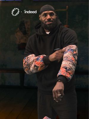 #LeBronJames & #MelodyEhsani just leveled up hoodies 🔥 Watch them design a 1-of-1 hoodie on THE MAIN THING, presented by @Indeed — out now on YouTube!