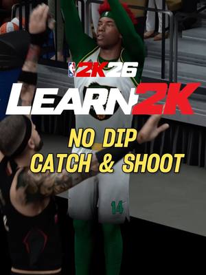 More greens on the way 🔋 Learn how to use the no dip catch and shoot mechanic 🎮 #NBA #nba2k #nba2k26 #basketball #NBA2K26