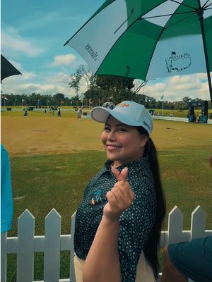 Grabe, sobrang saya maglaro today! ❤️ Good vibes lang sa course, of couse! ⛳️🏌️‍♀️ Salamat sa The International Series Philippines presented by BP: Swing for Filipino Sports Dream. 🇵🇭 