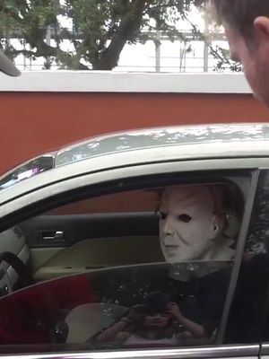 Throwback to a fun uber driver. . . . #uber #halloween #october #myers 