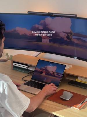 having a morning routine is one of my favorite things in life, let me know if you want to see my 5am to 8:30am sessions for deep work flow state of mind #wfh #wfhlife #desksetup #desk #morningroutine 
