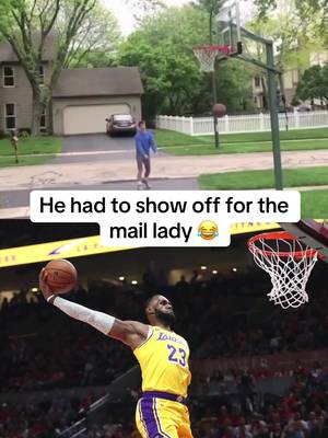 Mail lady buff for 99 confidence #basketball #NBA #driveway #dunk #dunking