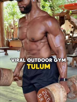 Training at thw viral gym in Tulum, Mexico! #fitness #mexico #travel #fyp 