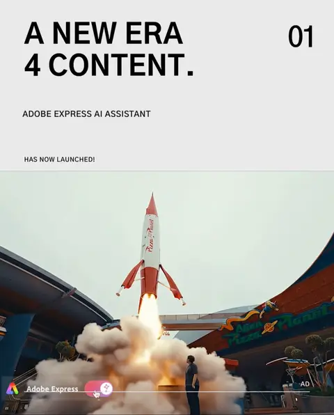ad | It’s official, we have lift off - #AdobeMax have just announced your new AI Assistant within Adobe Express 🤯. The sweet spot of being able to use AI when you want, and when you don’t. Simple toggle on/off on your desktop in the top left and get creative with some simple prompts. Swipe across to see how i used it to add some magic to my Disney Parks snaps. With over 5% of all content created in a Disney Park this new feature is a GAME CHANGER. No need to rush and beat the crowds, just erase them. Missed the fireworks because little Timmy is out for the count? Add them later. From planning trips to editing content i refuse to stop telling you about it until you are all wholeheartedly converted. PS Pizza Planet Pizza hits different 🍕. #AdobeAmbassadors #AdobeMax #AdobeExpressAIAssistant