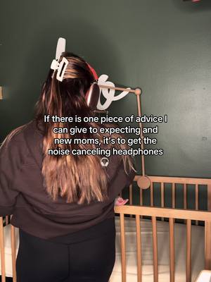 For real, put it on your registry. I get overstimulated so easily, and drowning out the sound of cries + being able to listen to music or a podcast makes these a hard times more tolerable 🎧 #newborn #noisecancellingheadphones #firsttimemom #babyregistry #momadvice  