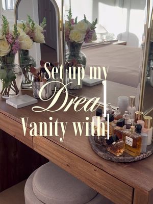 this vanity is an absolute dream of mine 🤎🥹 #pinterest #vanity #makeupvanity #hijab 