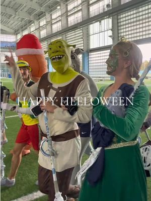 Annual UNC Women’s lacrosse Halloween practice 👻 which class had the best costume?? #groupcostume #halloween #wicked #shrek #halloweencostume 