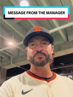 Manager Tony Vitello in an #SFGiants uniform for the first time 👏 #MLB #Baseball #SanFrancisco 