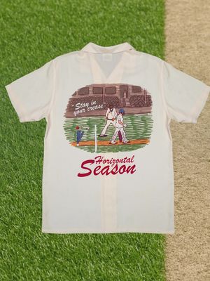 Get that up ya. This years’ Stay In Your Crease Edition of the Horizontal Season shirt goes on sale next Thursday 6th November at 6pm via hellosport.shop #cricket #ashes #Summer #australia #stayinyourcrease