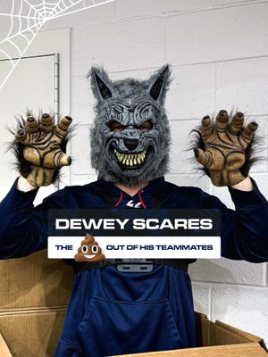 His name is Brandon Duhaime and he’s here to scare the 💩 out of his teammates #ALLCAPS #halloween #scareprank #jumpscare 