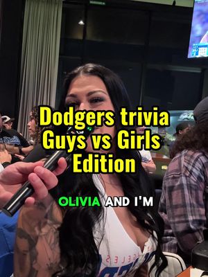 Dodgers Trivia: Guys vs Girls edition 👀 Girls took the round on this one 🔥 y’all ready for game 7?! #fyp #dodgers #dodgersbaseball #dodgersfan #MLB 