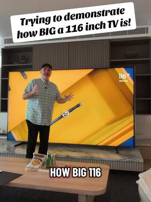 How big is a 116 inch TV compared to what you have now? Let me show you #hisense #116 #hugetv #tv #Tech 