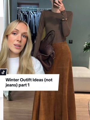 Part 1: winter outfits that don’t include jeans  #winteroutfits #whattowear #fashiontrend #fyp #skirts 