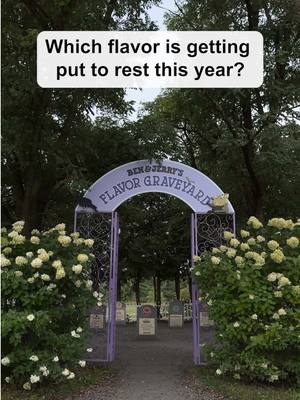 What's your guess?? ☠️ (We promise it's not Half Baked.) #benandjerrys #icecream #flavorgraveyard 