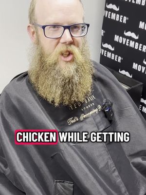 Can you be hungry and hairy at the same time? Not when it's shave down day - and nothing will come between Neil and his wings. If he can do it while tucking into some chicken, you've got no clucking excuse. Shave DOWN and sign UP now at Movember.com #movember #chicken #friedchicken #whynot #shave 