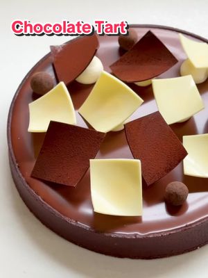 The best chocolate tart hands down. Link in my bio for the full written recipe #chocolate #pastry #baking 