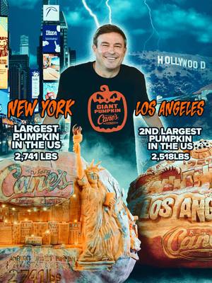 The two largest pumpkins in the country have come to Rasing Cane’s! Weighing in at 2,741 lbs. and 2,518 lbs. 🎃 @Karrueche Tran  @HEIR JORDYN  @foodgod  @Malika Haqq  @Landon Barker  Khadijah Haqq @giagiudice  @countessluann  @Dolores Catania  Jesse Palmer Terance Mann Ziaire Williams @Dayna marie  @Cory Wharton 