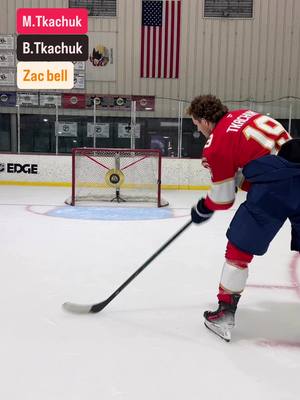 Game of 3 shot with the Tkachuk brothers 🏒😮‍💨 #zacbell 