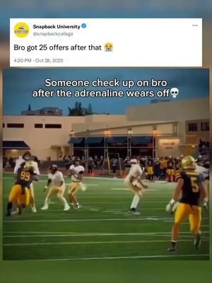 He’s gonna feel that tomorrow 😳 #cfb #college #football #collegefootball #highschoolfootball #injury #funny #fyp #explore