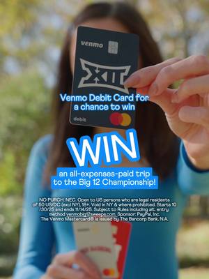 Catch this 🏈! You paid with your college card. ✅ You scored big and are entered for a chance to win an all-expenses-paid VIP trip to the Big 12 Championship. ✅ You’re thriving ✅ Hit link in bio for more info. @Big 12 Conference 