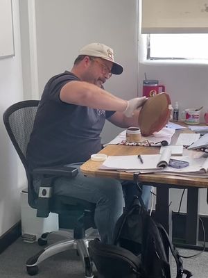 Prepping the Pigskin. @Mug Root Beer 