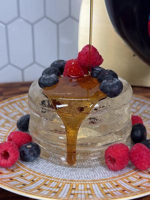 AI glass pancakes 🥞 #satisfying #ai #Recipe 