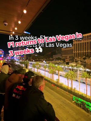 It’s scary how good our view of @Formula 1 is 🏎️👀 Thursday and Saturday VIP spots are sold out but we still have some options available on Friday, book now at the link in our bio! 🏁 #OleRed #LasVegas #F1 #Formula1 