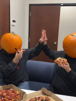 Haunting the couch ‘til the last inning 🎃 ⚾🍕